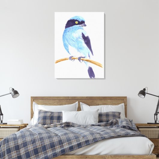 Blauer Vogel Leinwanddruck (Insitu (Schlafzimmer))
