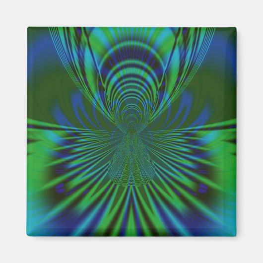 Blauer Vogel Magnet (Vorne)