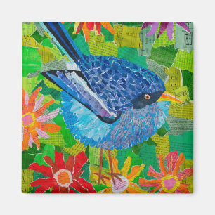 Blauer Vogel Magnet