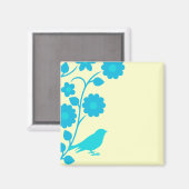 Blauer Vogel Magnet (Vorderseite/Rückseite)