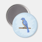 Blauer Vogel Magnet (Vorderseite/Rückseite)