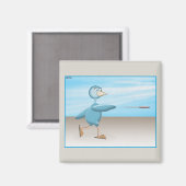 Blauer Vogel Magnet (Vorderseite/Rückseite)