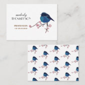 Blauer Vogel Mighty, Standard Matte Visitenkarte (Vorne/Hinten)