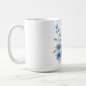 Blauer Vogel mit blauen Blumen Kaffeetasse (Links)