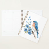 Blauer Vogel mit blauen Blumen Planer (Anzeige)