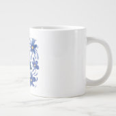 Blauer Vogel mit Blumen Jumbo-Tasse (Rechts)