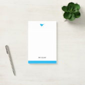 Blauer Vogel mit weißem und leuchtendem Himmel, Gr Post-it Klebezettel (Büro)