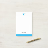Blauer Vogel mit weißem und leuchtendem Himmel, Gr Post-it Klebezettel (Auf Schreibtisch)