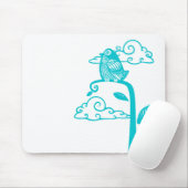 Blauer Vogel Mousepad (Mit Mouse)