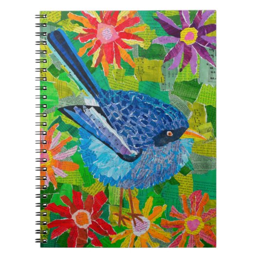 Blauer Vogel Notizblock (Vorderseite)