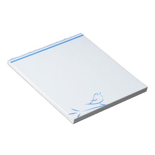 Blauer Vogel Notizblock (angewinkelt)