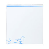 Blauer Vogel Notizblock (Vorderseite)