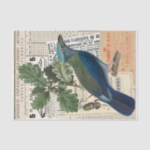 Blauer Vogel | Oak Ephemera Decoupage Vintag Colla