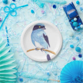 Blauer Vogel Pappteller (Party)