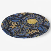 Blauer Vogel Pappteller (Schrägansicht)