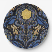 Blauer Vogel Pappteller (Vorderseite)