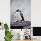 Blauer Vogel Poster (Heimbüro)