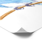 Blauer Vogel Poster (Ecke)