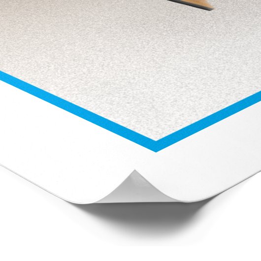 Blauer Vogel Poster (Ecke)