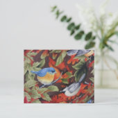 Blauer Vogel Postkarte (Stehend Vorderseite)