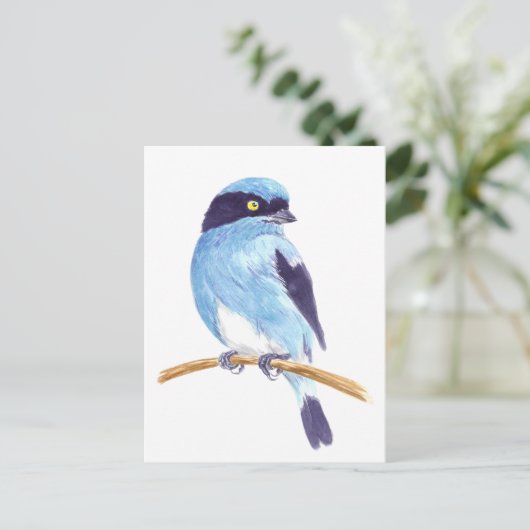 Blauer Vogel Postkarte (Stehend Vorderseite)