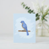 Blauer Vogel Postkarte (Stehend Vorderseite)