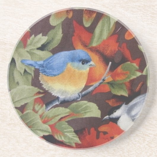 Blauer Vogel Sandstein Untersetzer (Vorne)