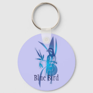 Blauer Vogel Schlüsselanhänger