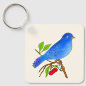 Blauer Vogel Schlüsselanhänger (Vorderseite)