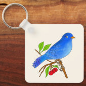 Blauer Vogel Schlüsselanhänger (Vorderseite)