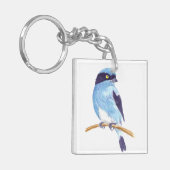 Blauer Vogel Schlüsselanhänger (Vorderseite links)