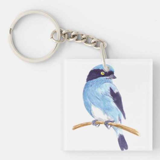 Blauer Vogel Schlüsselanhänger (Vorderseite)