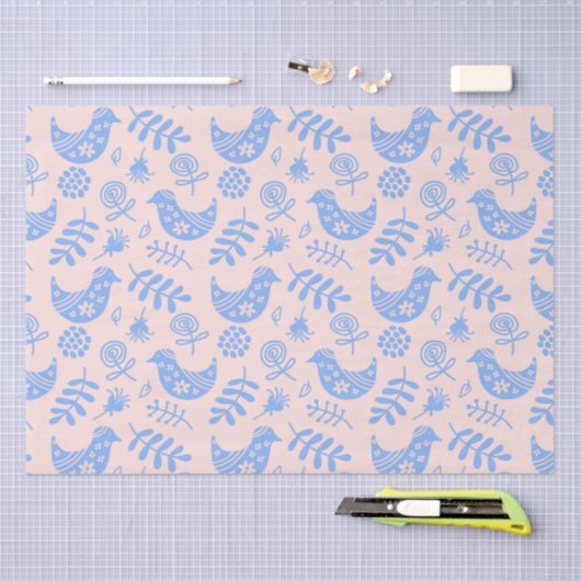 Blauer Vogel Seidenpapier (Handwerk)