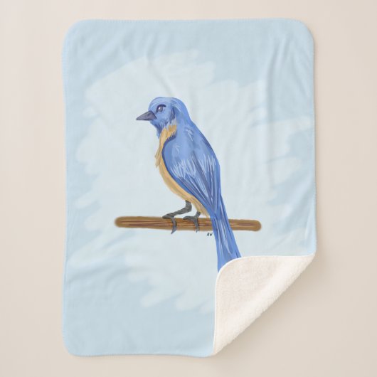 Blauer Vogel Sherpadecke (Vorderseite)