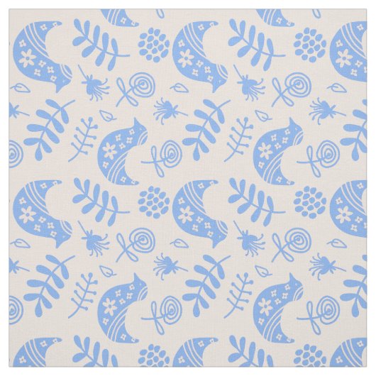 Blauer Vogel Stoff (Muster)