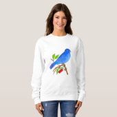 Blauer Vogel Sweatshirt (Vorne ganz)