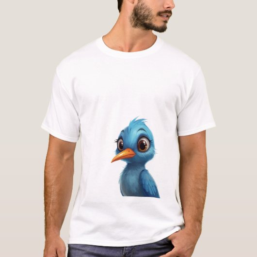 Blauer Vogel T-Shirt (Vorderseite)
