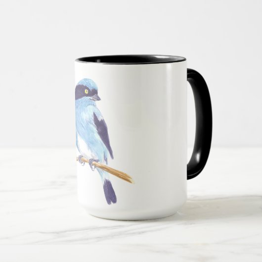 Blauer Vogel Tasse (VorderseiteRechts)