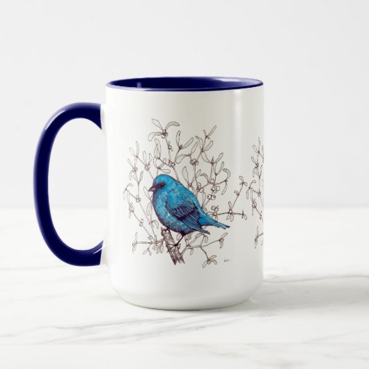 Blauer Vogel Tasse (Links)