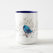 Blauer Vogel Tasse (Zentrum)