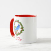 Blauer Vogel Tasse (Vorderseite Links)