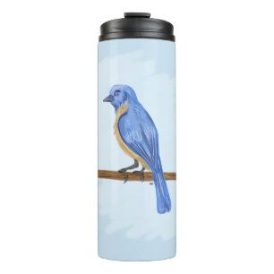 Blauer Vogel Thermosbecher