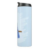 Blauer Vogel Thermosbecher (Nach rechts gedreht)