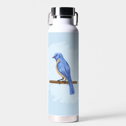 Blauer Vogel Trinkflasche (Vorne)