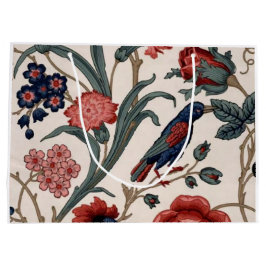 Blauer Vogel und Blumenbeutel Große Geschenktüte