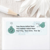 Blauer Vogel- und Ziervogel-Rücksendeadressen-Aufk (Insitu)