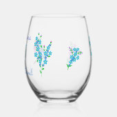 Blauer Vogel Vergiss mich nicht floral 60 und sens Weinglas Ohne Stiel (Links)