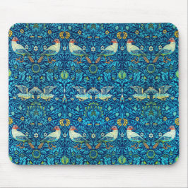 Blauer Vogel Vintag William Morris Mousepad