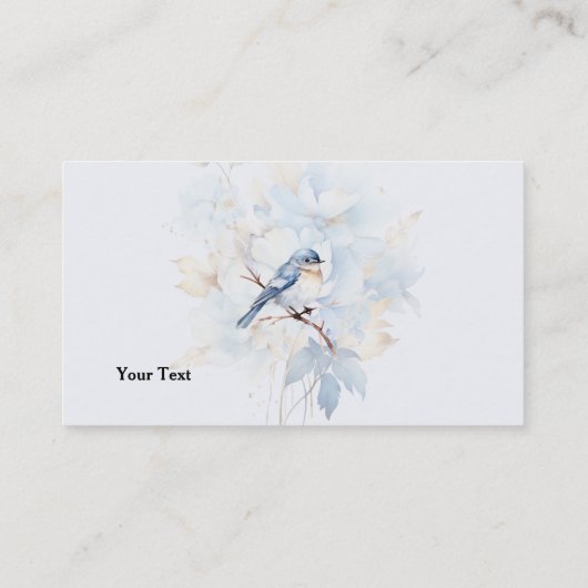 Blauer Vogel Visitenkarte (Rückseite)