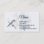 Blauer Vogel Visitenkarte (Vorderseite)